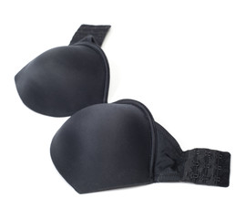 Black brassiere isolated