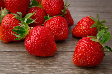 Strawberry on wooden