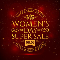 Women's Day sale banner.