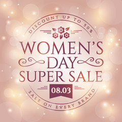 Women's Day sale banner.