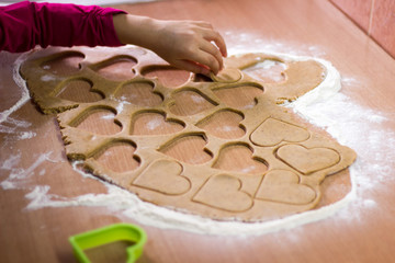 Girl with hearts of dough