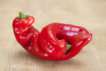 deux poivrons amoureux