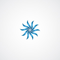 Fototapeta na wymiar Fan Flower Logo