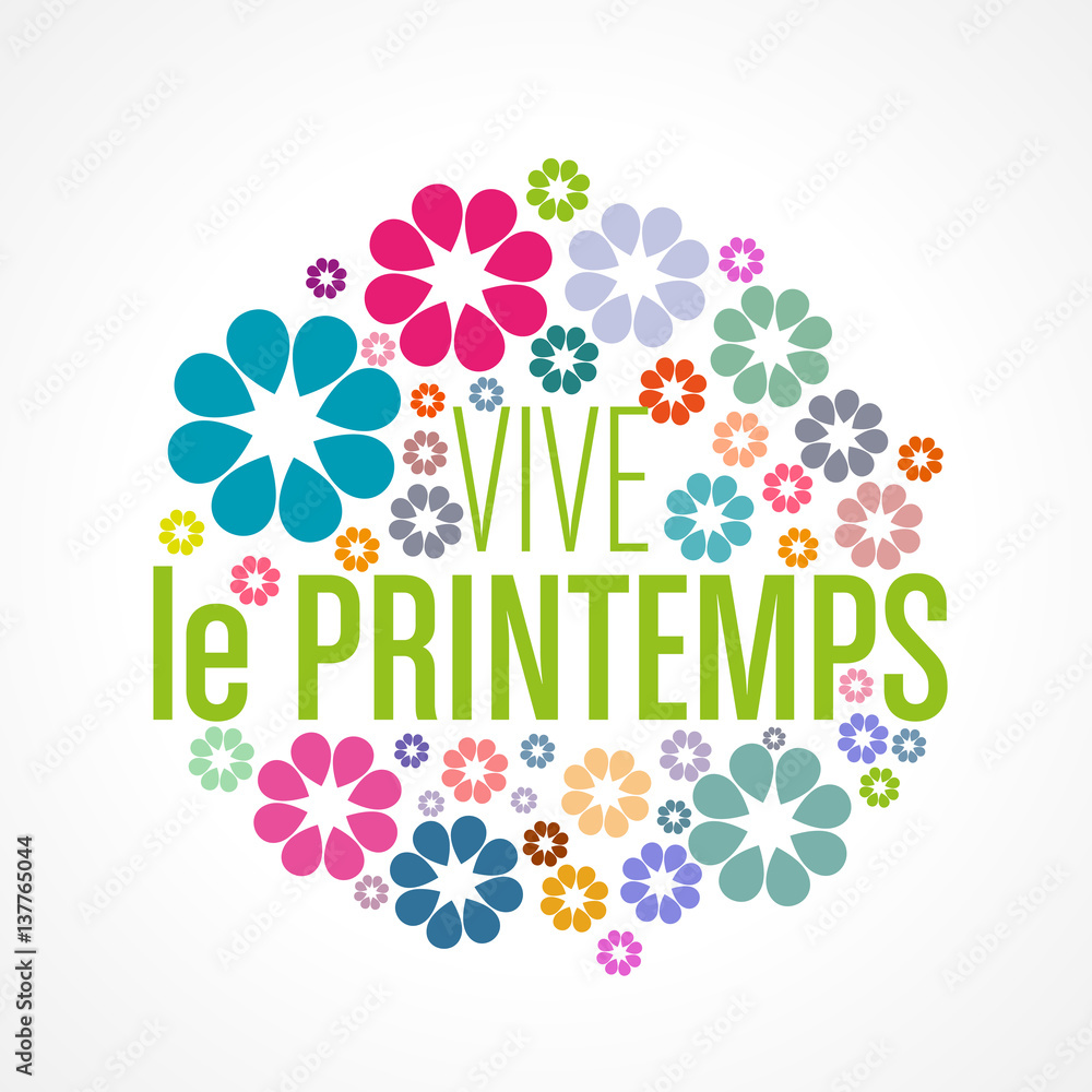 Wall mural vive le printemps