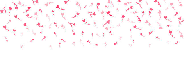 Happy woman's day, Easter, mothers day. Girl and women family design. Vector tiling header with tulips. Spring pattern