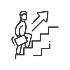 Carrier Growth - vector modern line design illustrative icon