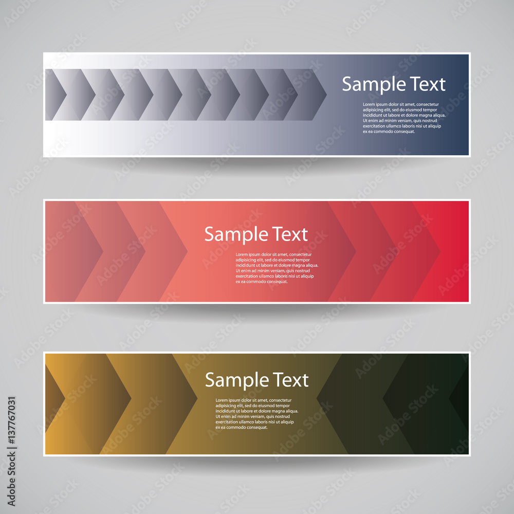 Poster banner or header design with abstract pattern - arrows