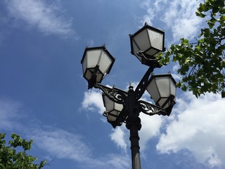 Stadtansichten Großenhain vor dem Fest mit Himmel, Kirche, Denkmal