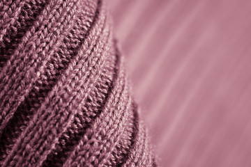 Knitted fabric wool texture close up