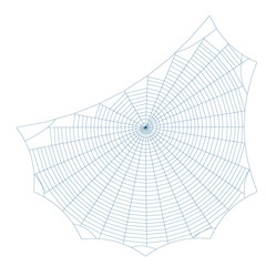 Obraz premium Spiderweb. Isolated on white background. Vector outline illustration.