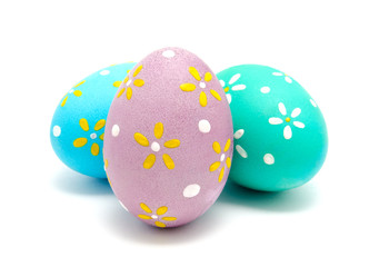 Perfect colorful handmade easter eggs isolated
