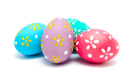 Perfect colorful handmade easter eggs isolated