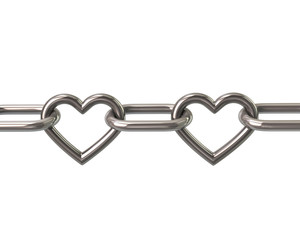 Chain with two heart links