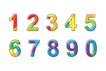 Colorful geometric numbers.