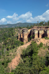 Fototapeta na wymiar Pha Singh Leaw canyon ,Chiang Mai,Thailand by drone