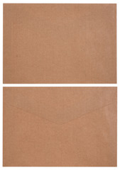 Brown vintage mail envelope mail both sides