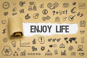 Enjoy Life / Papier mit Symbole