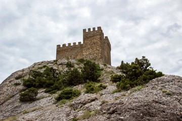 Ancient Genoese fortress in Sudak city, Crimea