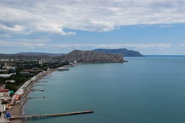 View of Sudak city from Genoese fortress, Crimea