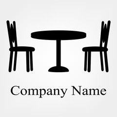 Table and chairs black