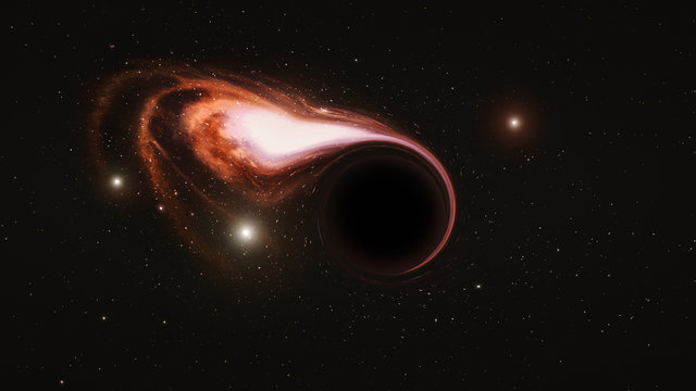 Black hole in space. Abstract background.