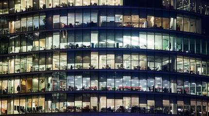 Photo sur Plexiglas Londres Windows de gratte-ciel Business Office, immeuble d& 39 entreprise à London City, England, UK