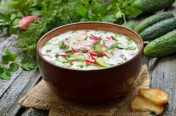 Yoghurt cold soup