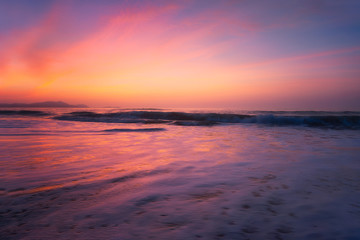 Fototapeta premium sunset on beach shore