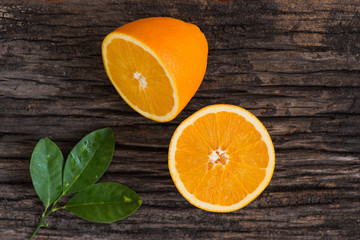 oranges fruits on wooden background