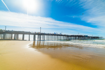 Golden shore by the pier in Pismo beach