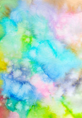 Abstract hand painted watercolor background.
