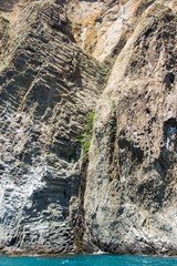 Rocky coastline of south Crimea. View from the sea