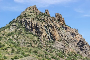 Ancient Karadag volcano landscape, South Crimea