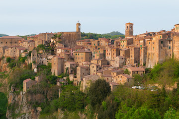 Fototapeta na wymiar Sorano beautiful and cozy medieval town in the Grosseto of province