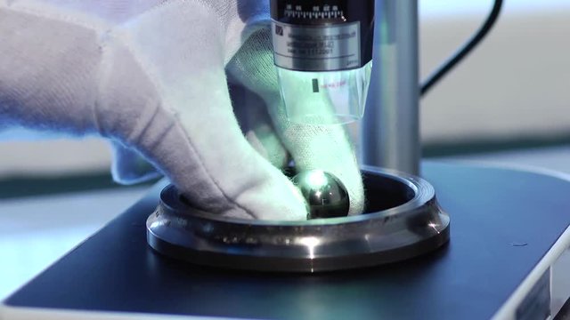 Steel balls under laser