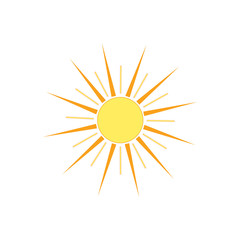 The sun sign on white background