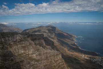 View from the top of Table Mountain, Cape Town in South Africa