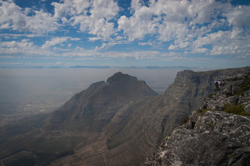 View from the top of Table Mountain, Cape Town in South Africa
