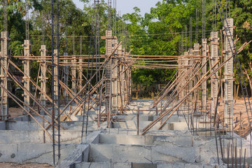 Building structure of the building concrete piles
