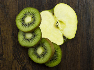 kiwi apple beautifully arranged fresh juicy vitamins tropical © TimofeyRM