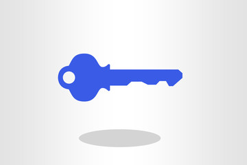 Illustration of key against plain background