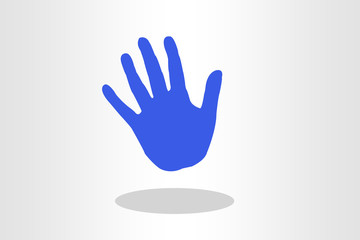 outline of human palm