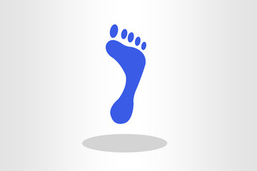 Illustration of right foot against plain background