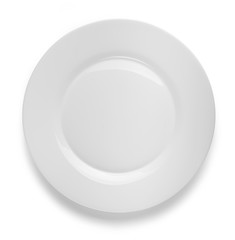 empty plate isolated on white