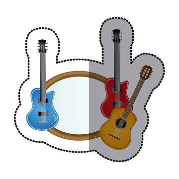 guitar music icon image, vector illustration design