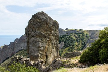 Fototapeta na wymiar Elephant rock. Ancient Karadag volcano