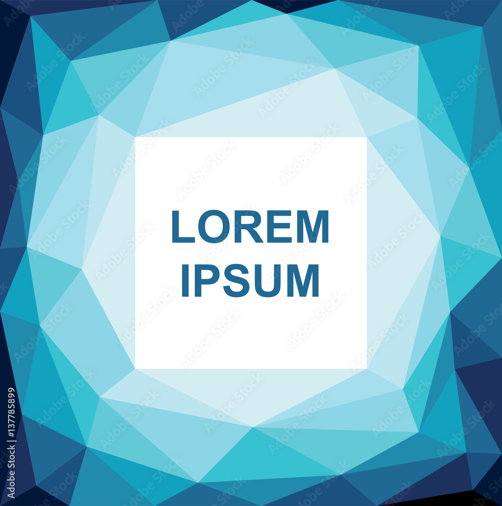 Poster vector background pattern of triangles with square copy-space