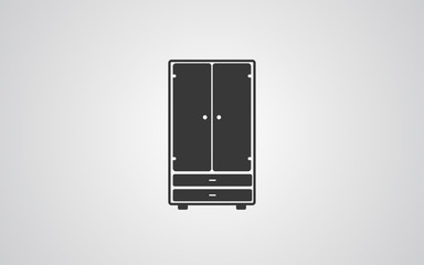 wardrobe icon illustration vector