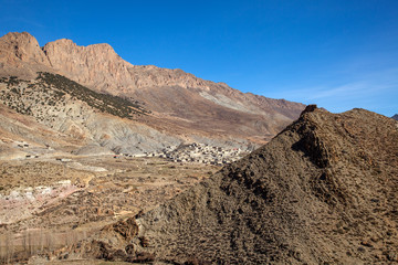Rural Berber mountain village in Morocco