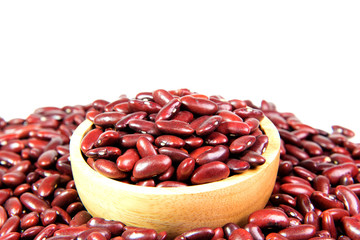Red bean isolated on white background